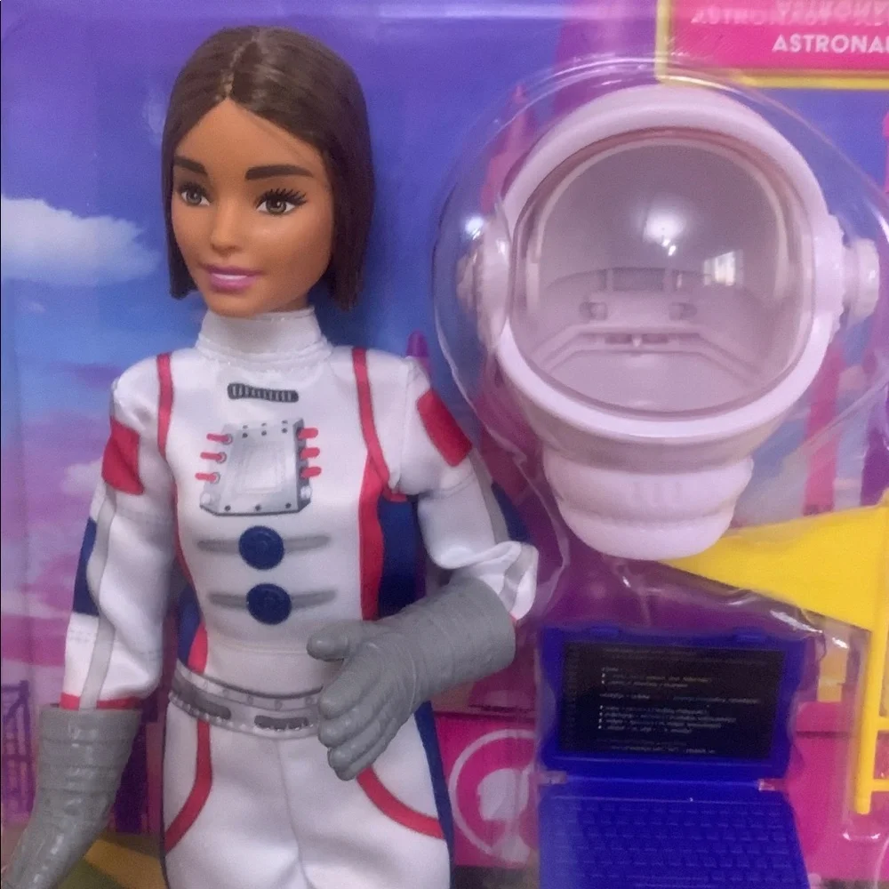 Barbie 65th Anniversary Doll & 10 Accessories, Astronaut Set with Brunette
